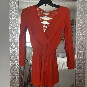 Rip curl smocked mini dress